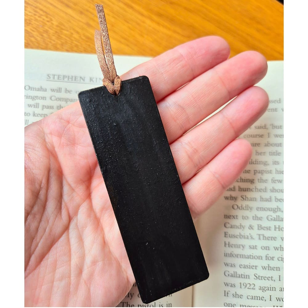 Wooden bookmark - peacock - feather