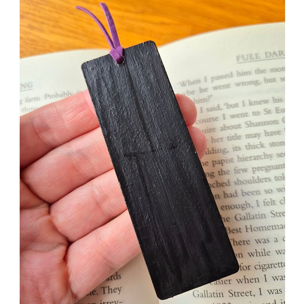 Wooden bookmark - sunset - beach - seagull