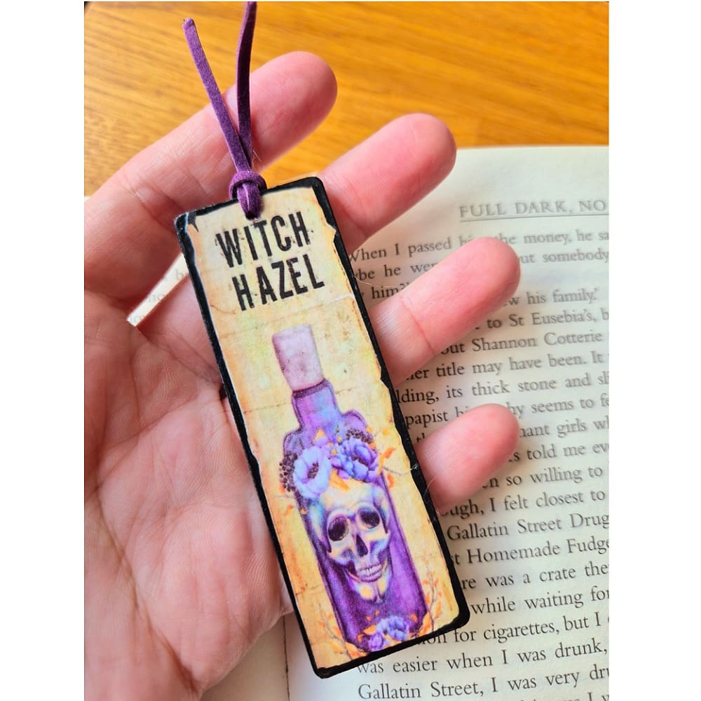 Wooden bookmark - witch hazel - witch gift