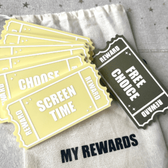 acrylic yellow reward tokens for kids