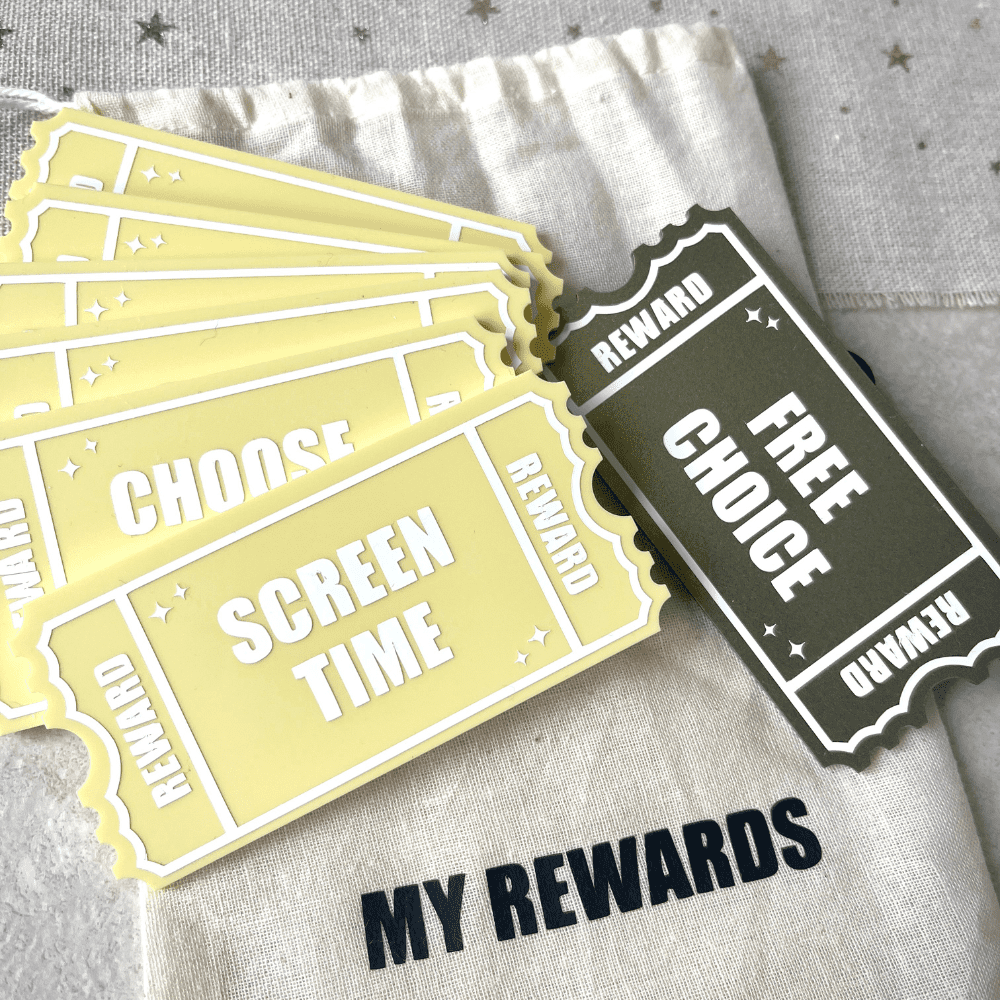 acrylic yellow reward tokens for kids