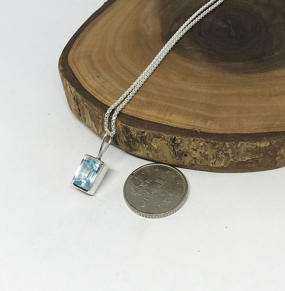 blue topaz pendant