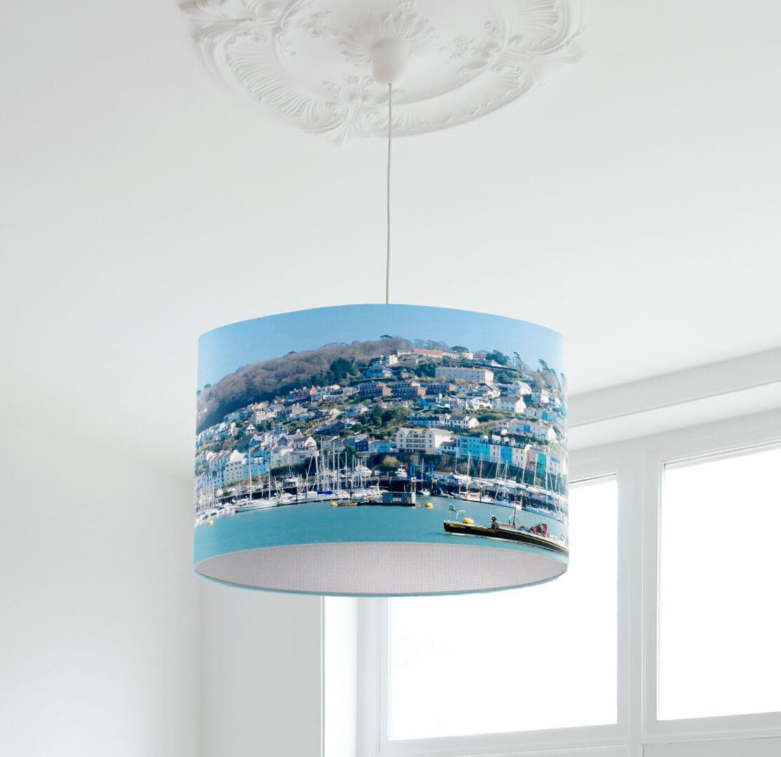 lampshade with dartmouth kingsbridge devon coastal lamp shade home lighting