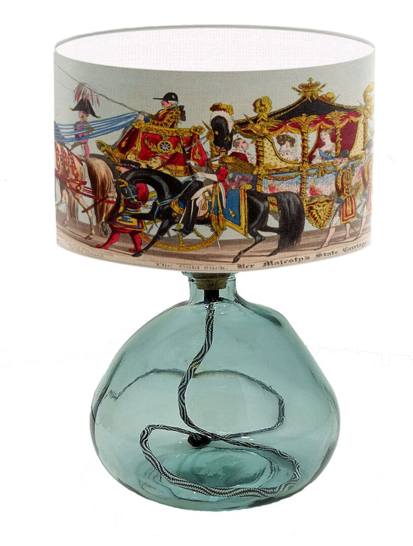 coronation print lampshade royal lampshade fine art print designer lighting vintage period living