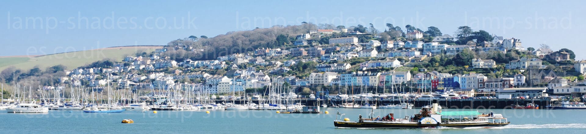 lampshade with dartmouth kingsbridge devon coastal lamp shade home lighting