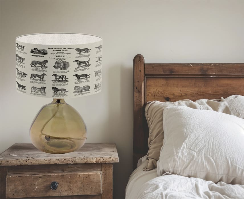 dog lovers lampshade dog breed illustration print lamp shade