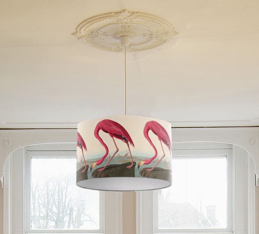 flamingo print lampshade table lamp shade ceiling lampshade pink