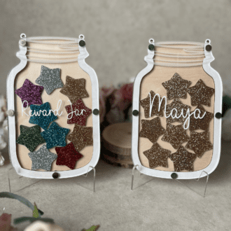 glitter and gold reward jar