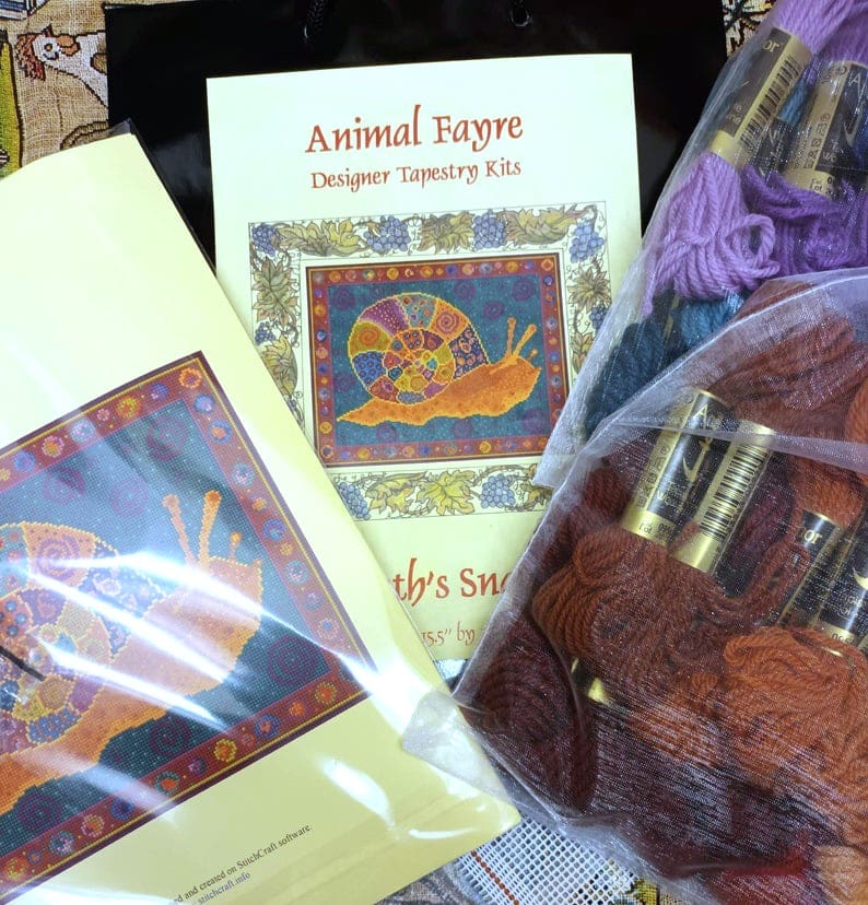 Ruth's Snail Tapestry kit Animal Fayre Designer Tapestry Kits 4