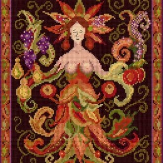 Autumn Goddess Tapestry Kit, Animal Fayre Designer Tapestry Kits 6