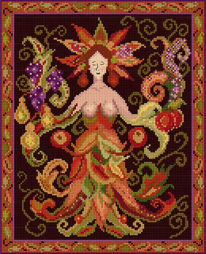 Autumn Goddess Tapestry Kit, Animal Fayre Designer Tapestry Kits 6