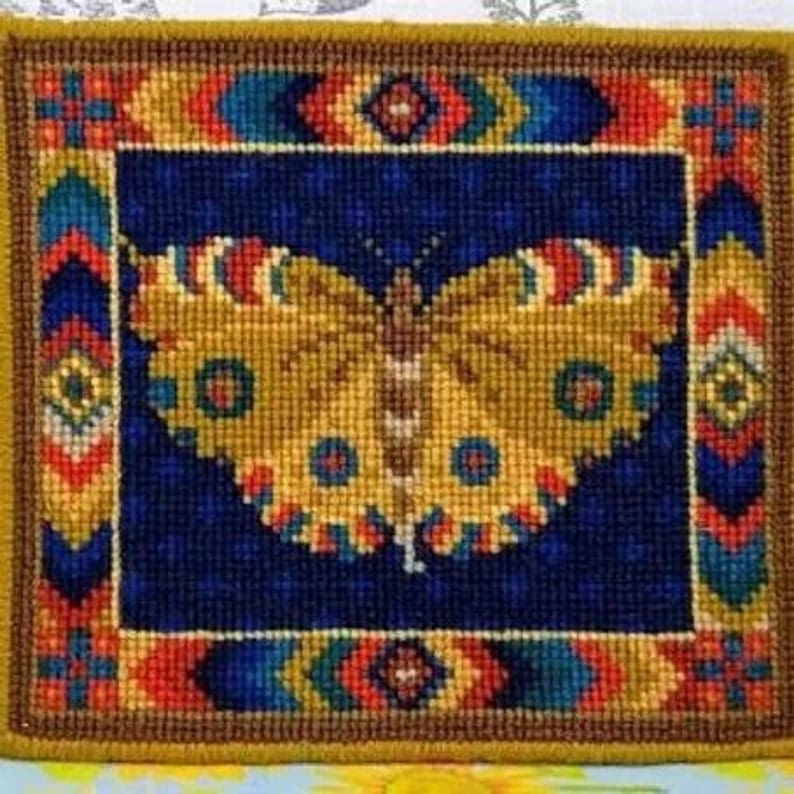 Yellow Butterfly Tapestry Kit Animal Fayre Designer Tapestry Kits 1