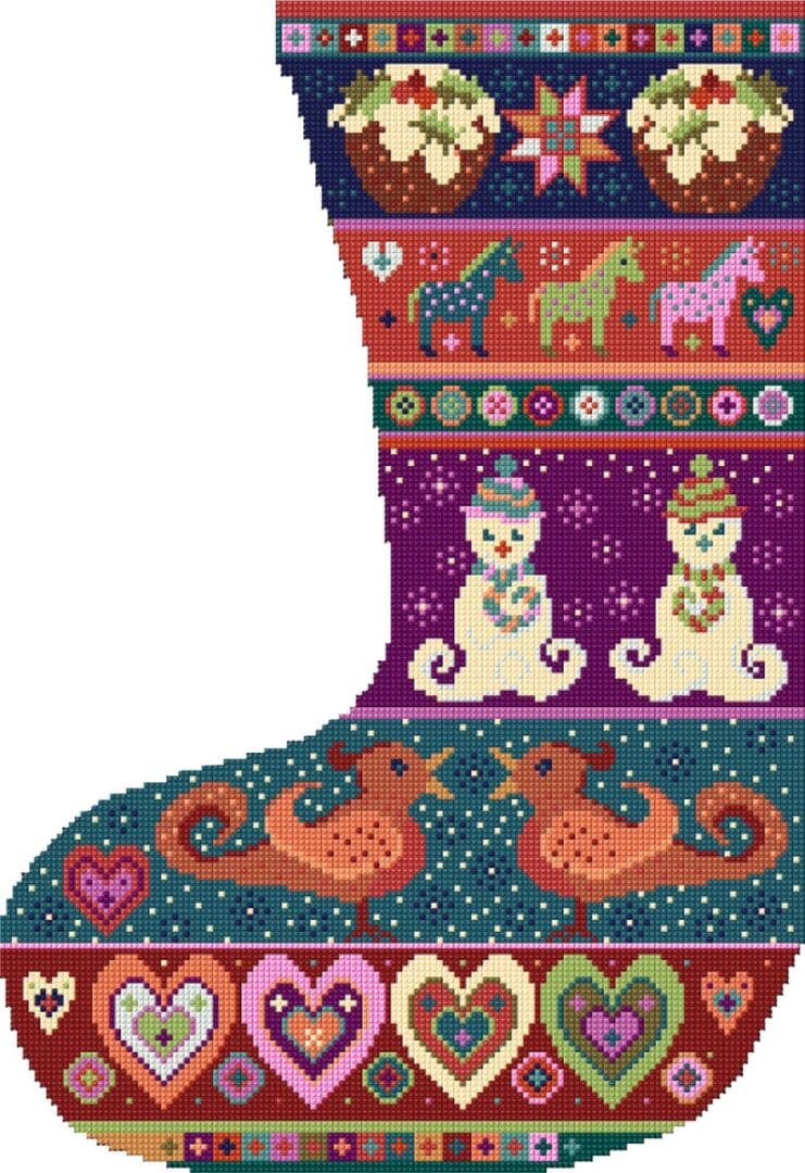 Snowman Stocking Tapestry Kit, Animal Fayre Designer Tapestry Kits 1