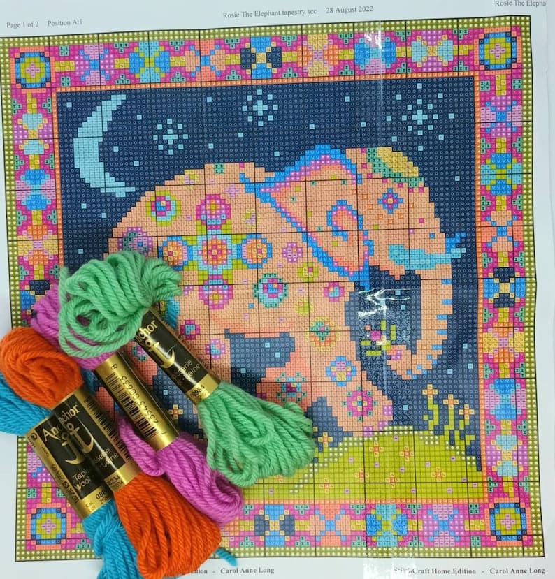 Elephant Moon Tapestry Kit 3