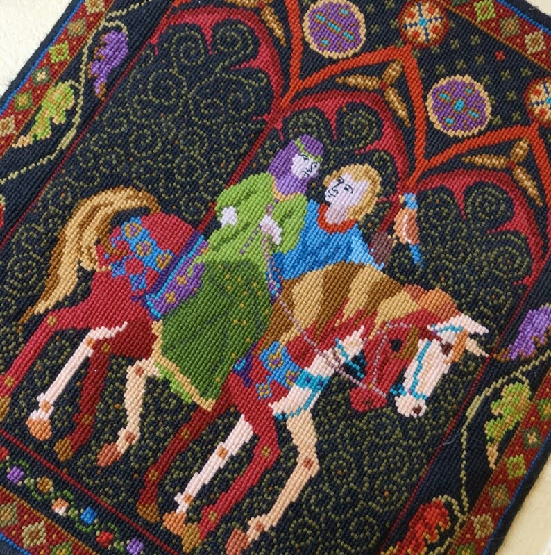 Green Lady Medieval Tapestry Kit 5