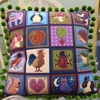 Little Blocks Patchwork Velvet Cushion