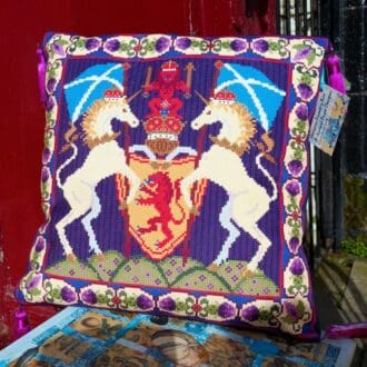 Scottish Coat of Arms Velvet Cushion Animal Fayre Designs 1