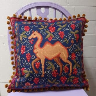 Camel Velvet Cushion 2