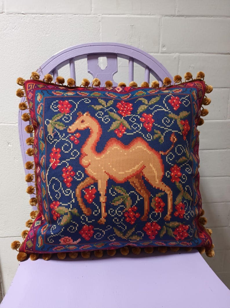 Camel Velvet Cushion 2