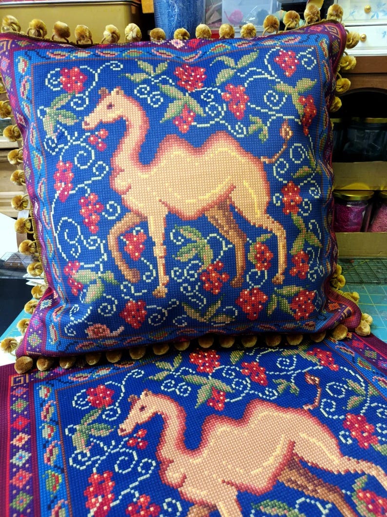 Camel Velvet Cushion 3