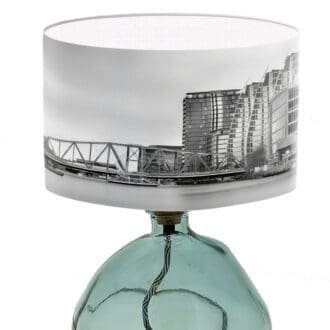 lampshade showing salford manchester skyline modern lighting