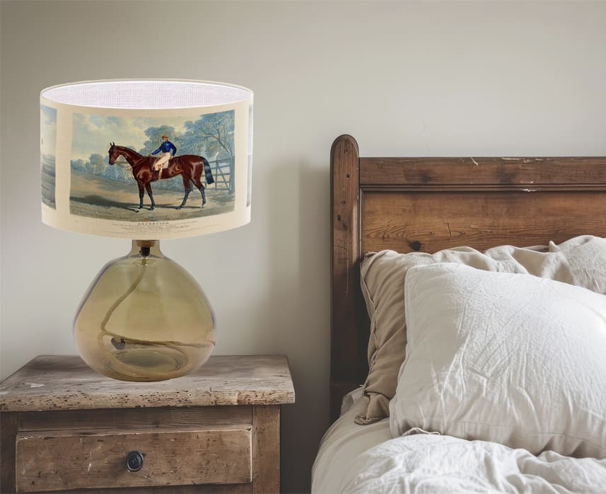 horse racing lampshade vintage fine art print race horse illustration lamp shade