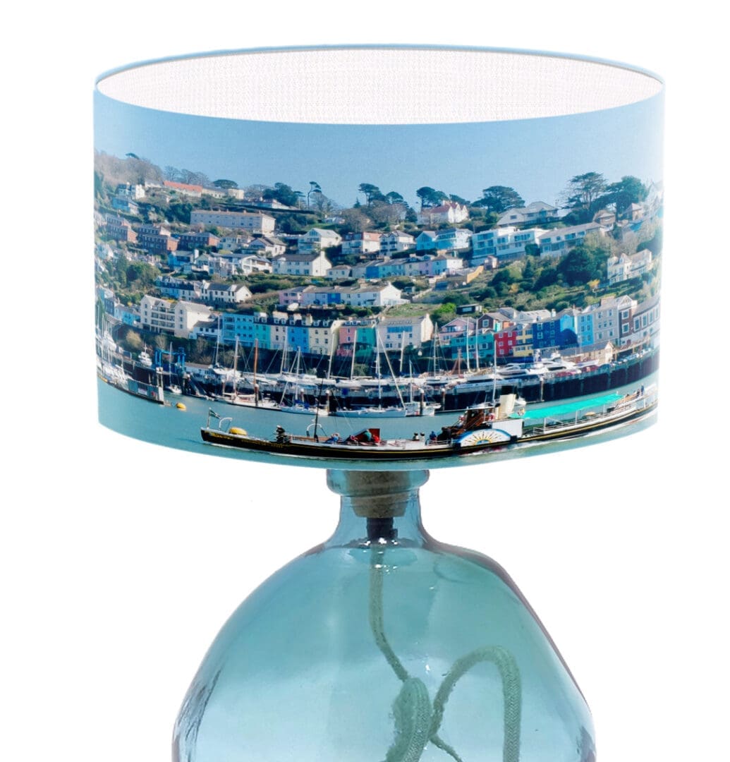 lampshade with dartmouth kingsbridge devon coastal lamp shade home lighting