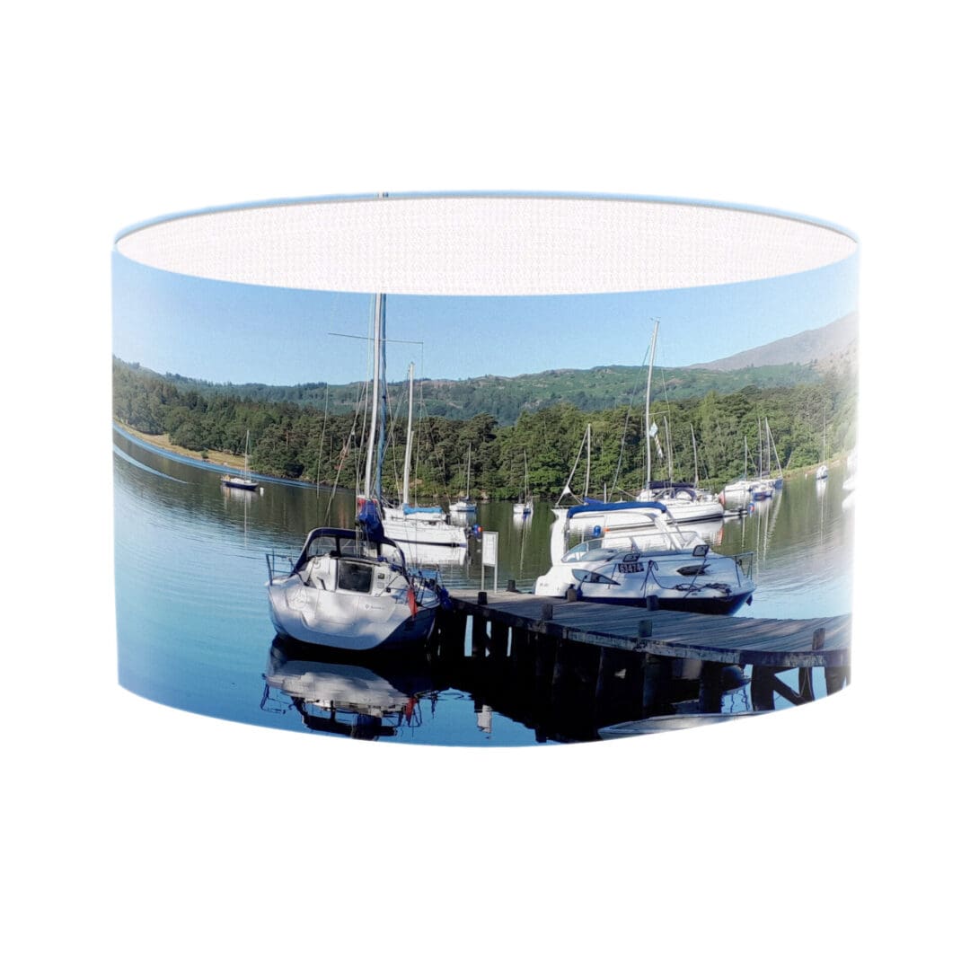 lampshade lake district print modern lighting