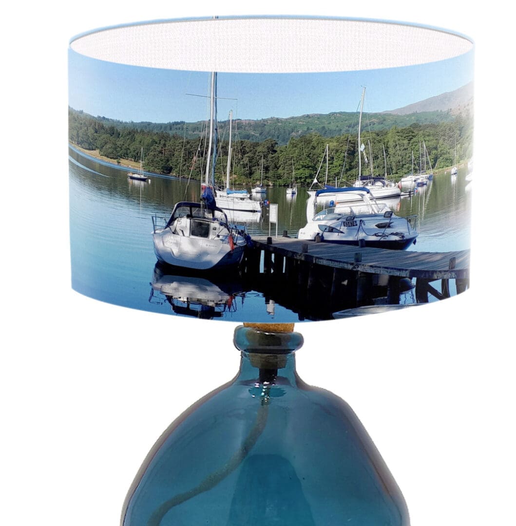 lampshade lake district print modern lighting