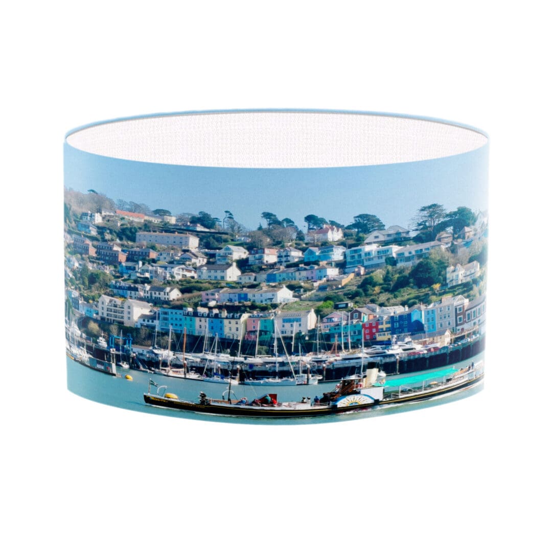 lampshade with dartmouth kingsbridge devon coastal lamp shade home lighting