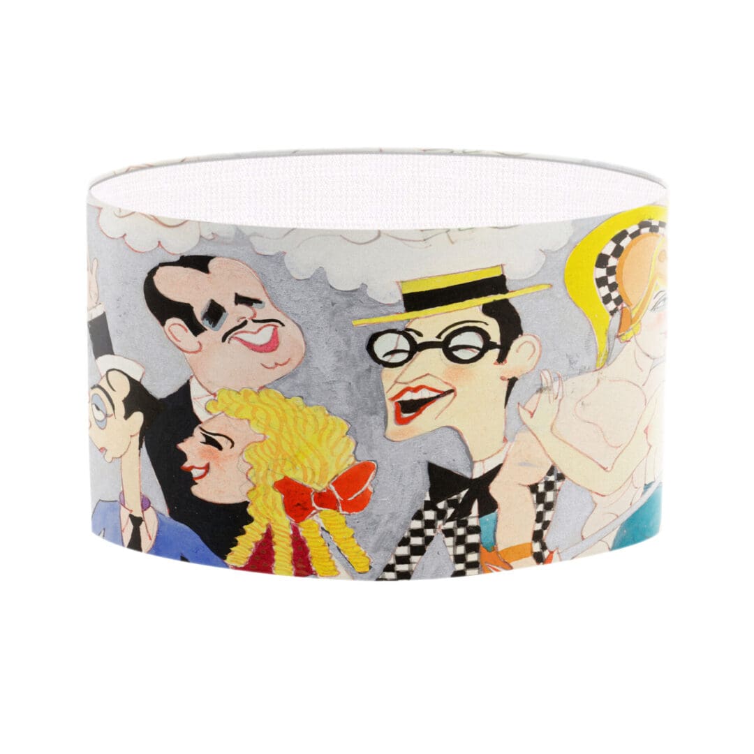 modern lampshade with fun people bright colorful lampshade designer lighting