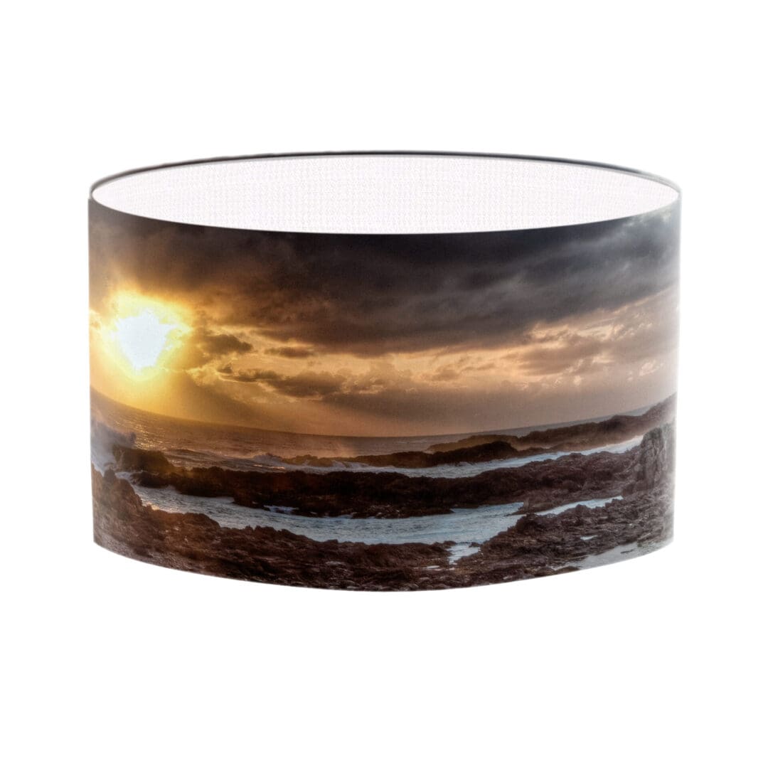 sunset beach coastal lampshade relaxing print beautiful lamp shade home lighting