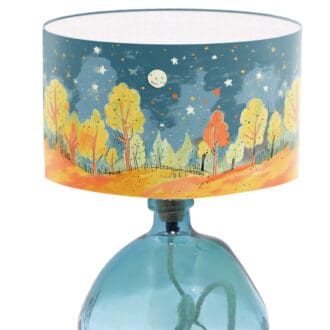 lampshade trendy modern design tree colourful print