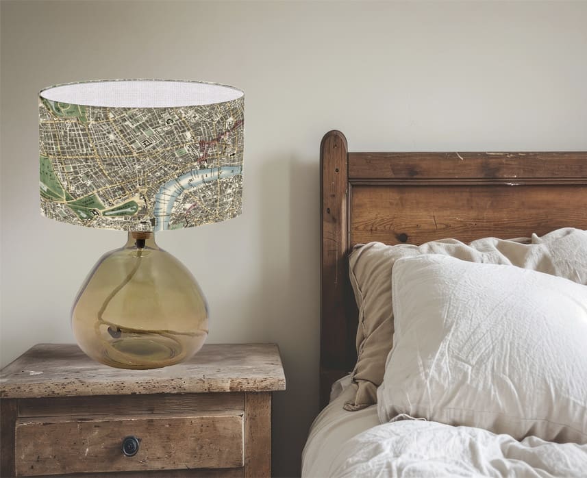 vintage london street map print lampshade london lamp shade map