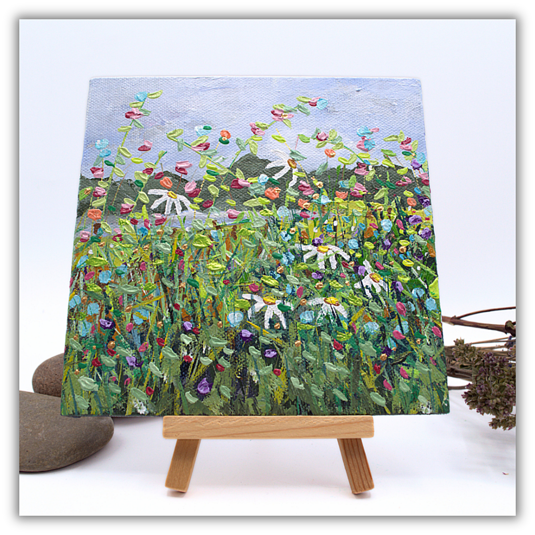 An original painting of wildflowers