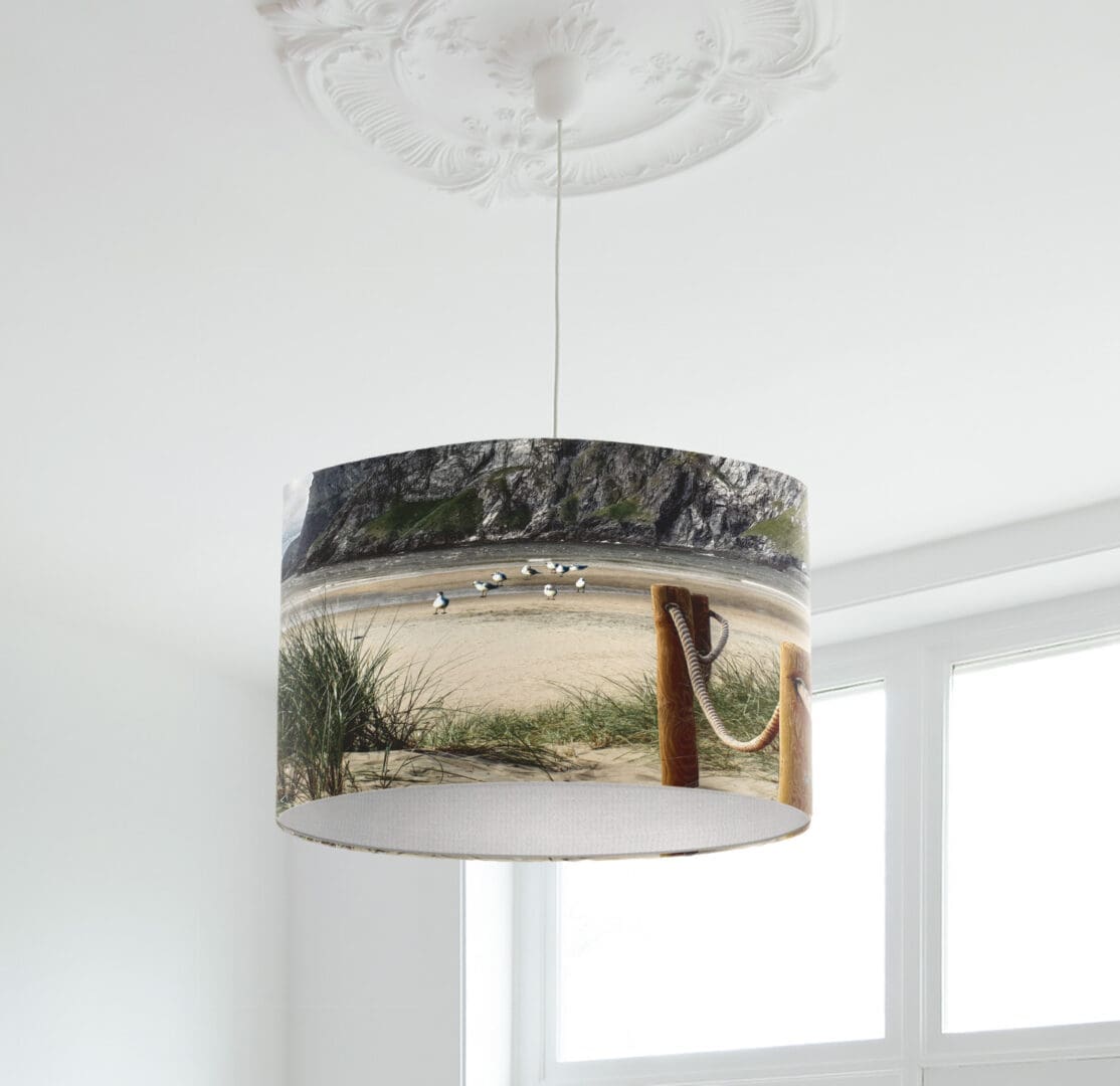 seaside coastal lampshade beach scene beautiful lamp shade for modern lighting