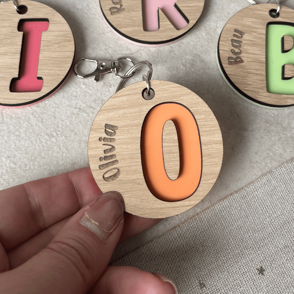 personalised keyring starting school