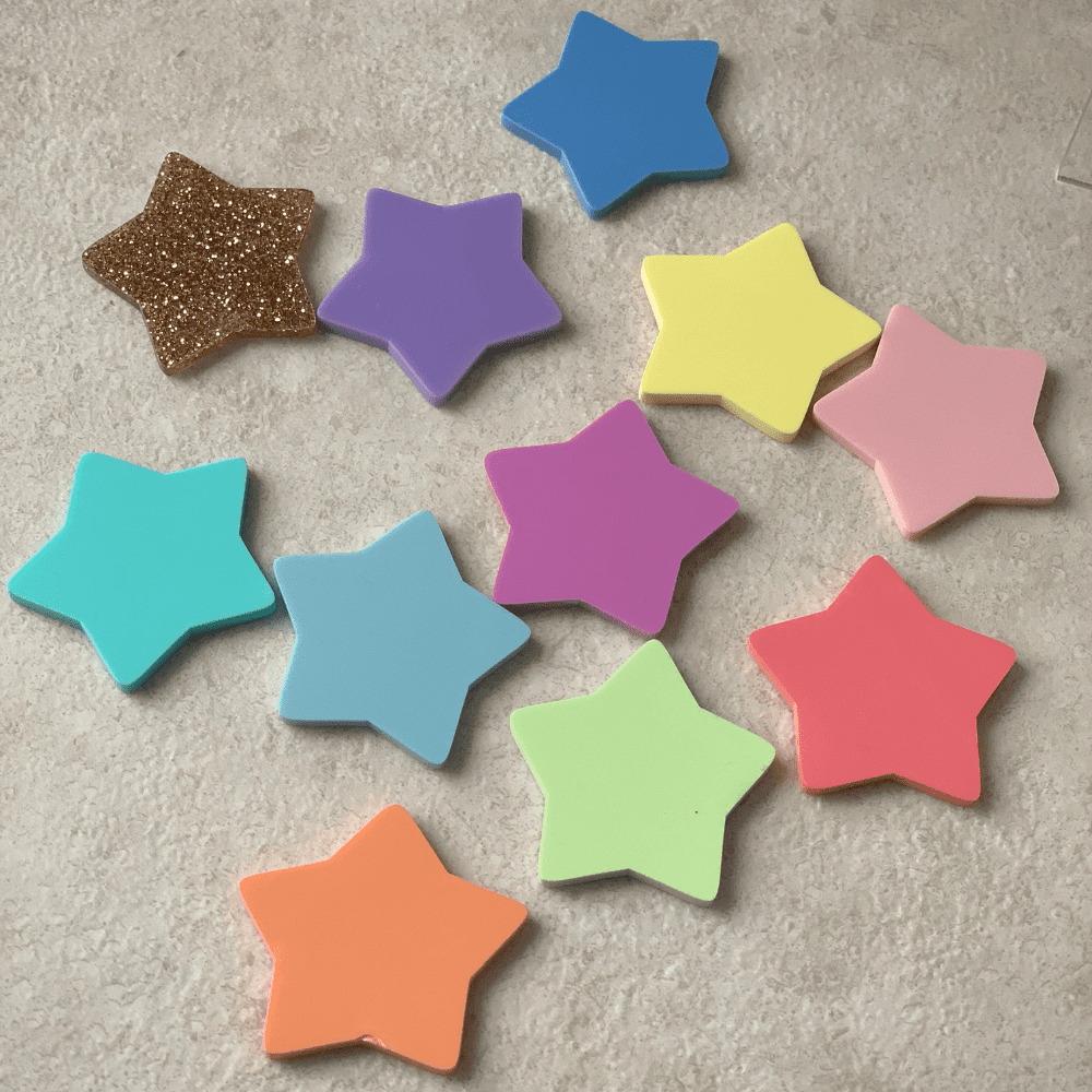 reward jar star tokens in pastel colours