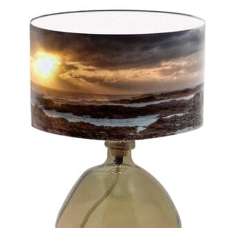 sunset beach coastal lampshade relaxing print beautiful lamp shade home lighting