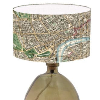 vintage london street map print lampshade london lamp shade map