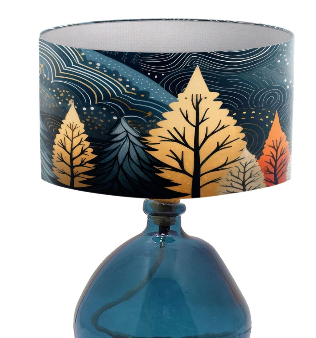 modern trendy tree print design lampshade