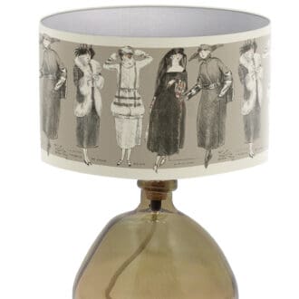 lampshade 1920's vintage fashion clothing female print