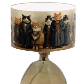 cat print lampshade designer lighting fun cute cats