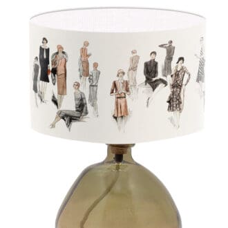 1920's fashion style lampshade vintage fashion print lamp shade