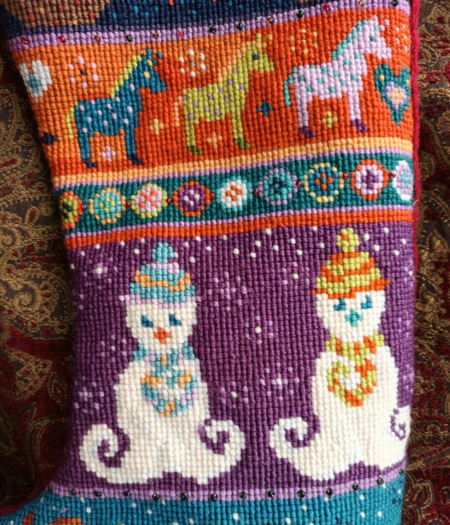 Snowman Stocking Tapestry Kit Animal Fayre Designer Tapestry Kits 3