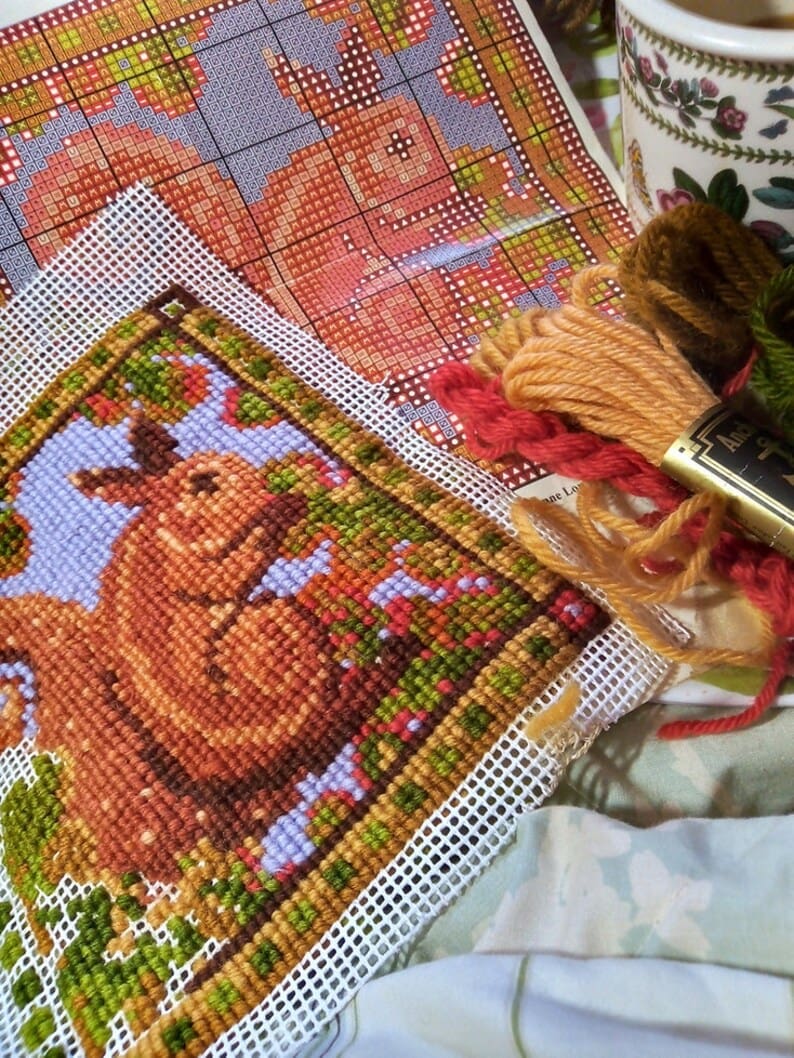 Red Squirrel Tapestry kit Animal Fayre Designer Tapestry Kits collection 1