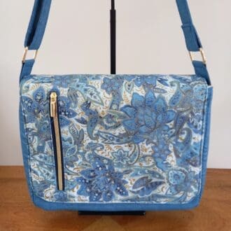 Blue and Gold Messenger Bag