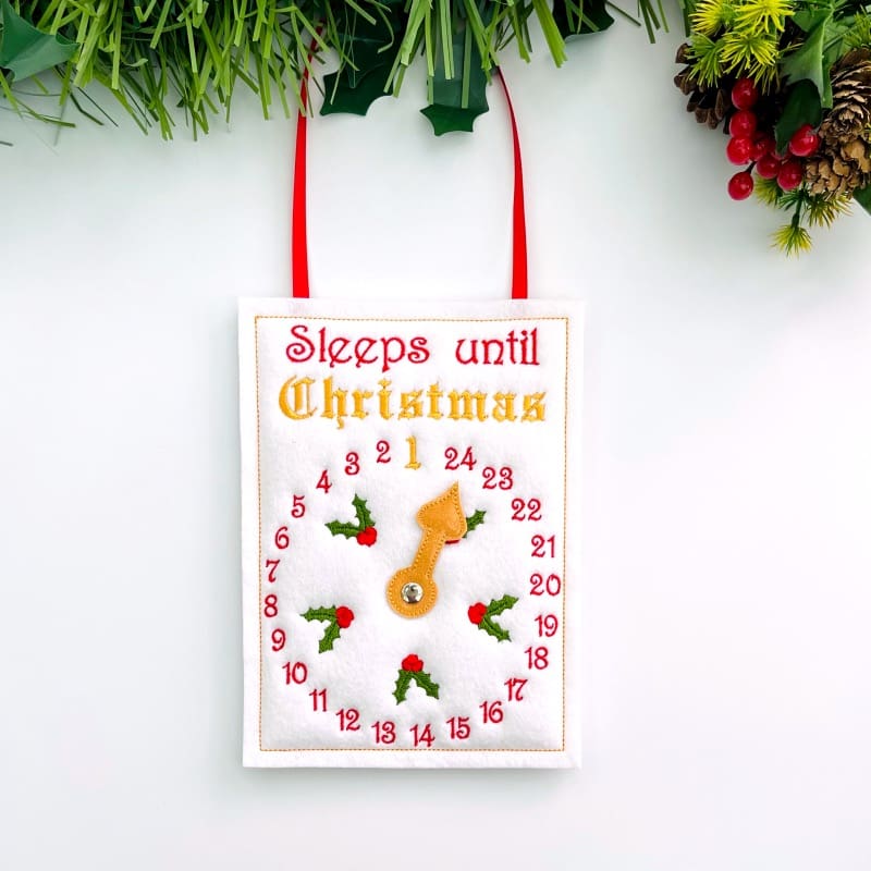 Christmas Countdown Clock Personalised Plain