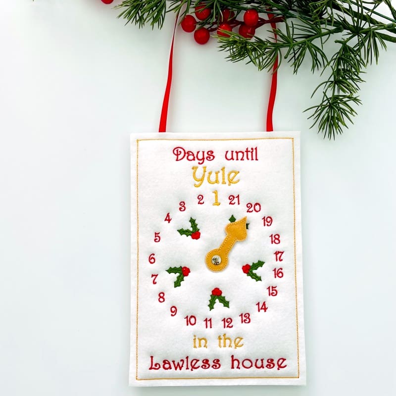 Christmas Countdown Clock Personalised Yule