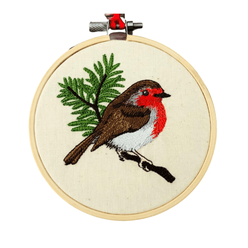 Christmas-Robin-Embroidered-Hoop-Gift